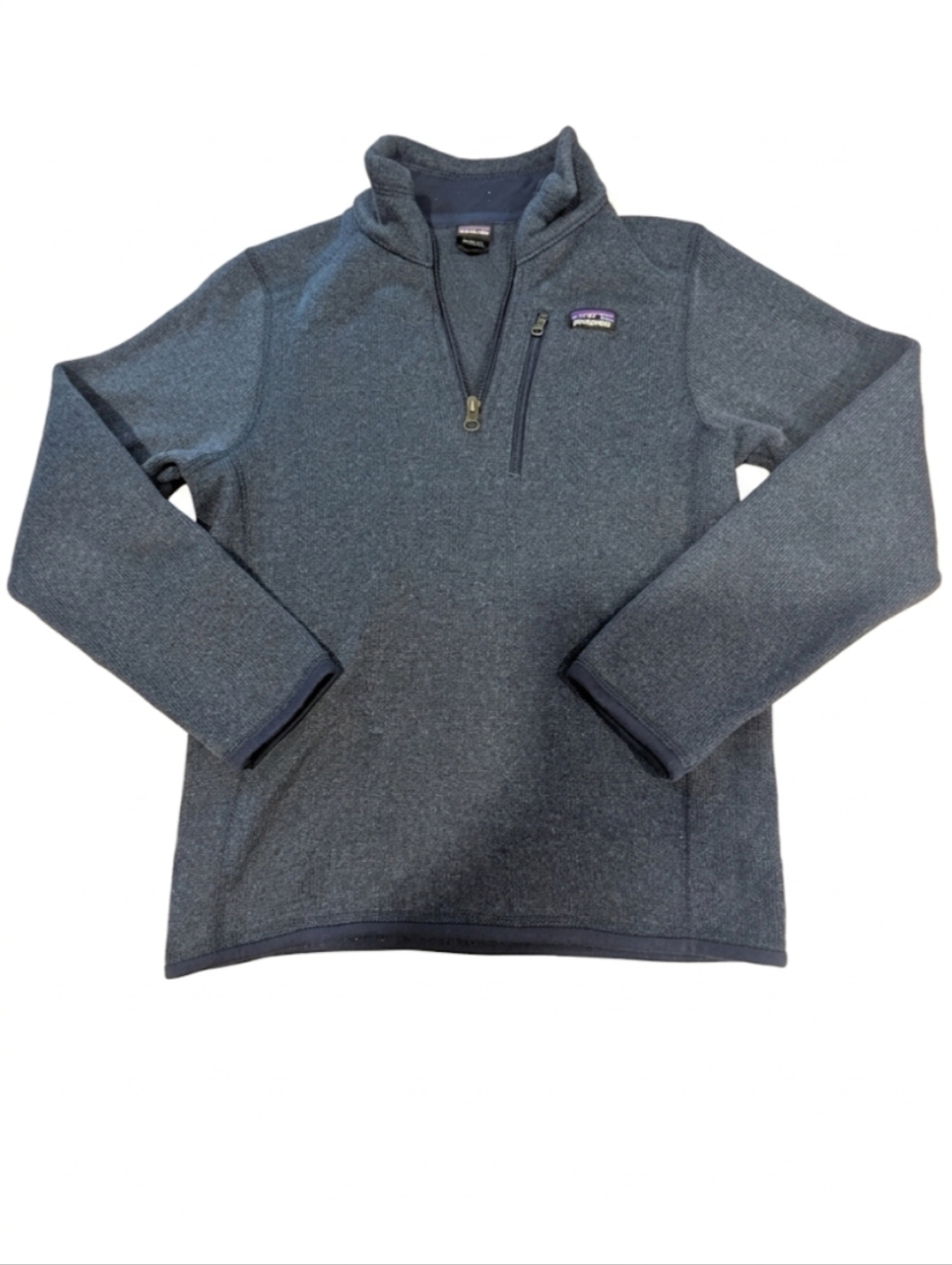 Patagonia Kids Better Sweater Fleece Quarter-Zip - Navy Blue, Size L (12)